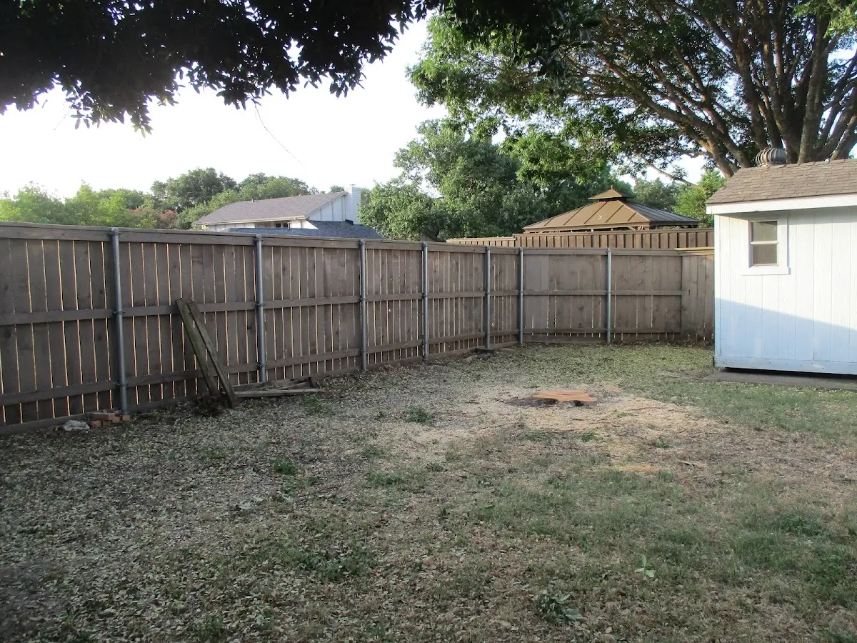 Cleared yard after professional tree removal in Garden Valley